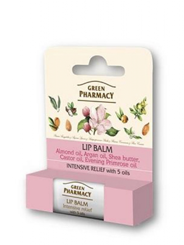 Green Pharmacy Lip Care intenzívny hydratačný balzam na pery SPF 10 bez silikónov, parabénov a farbív 3,6 g