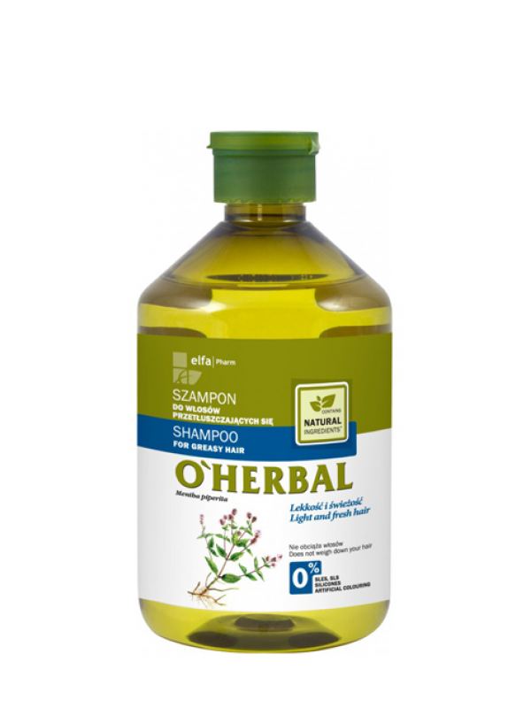 O'Herbal Šampón pre mastné vlasy s mätovým extraktom 500 ml