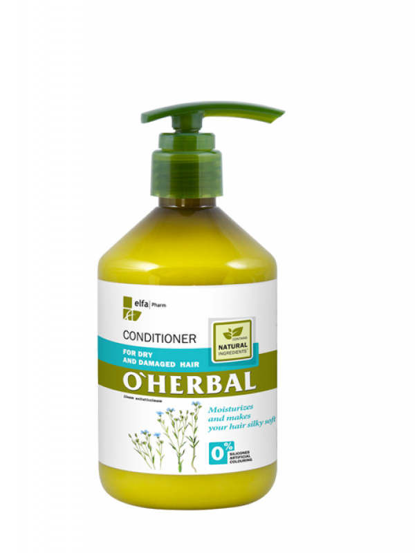 O'Herbal Kondicionér pre suché a poškodené vlasy s ľanovým extraktom 500 ml