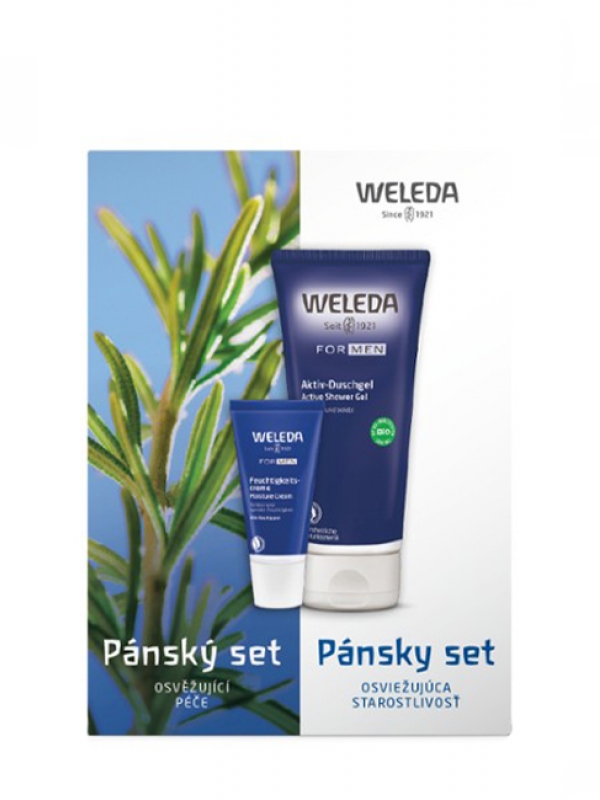 Pánsky set - sprchový gél + deodorant WELEDA 200 + 50 ml