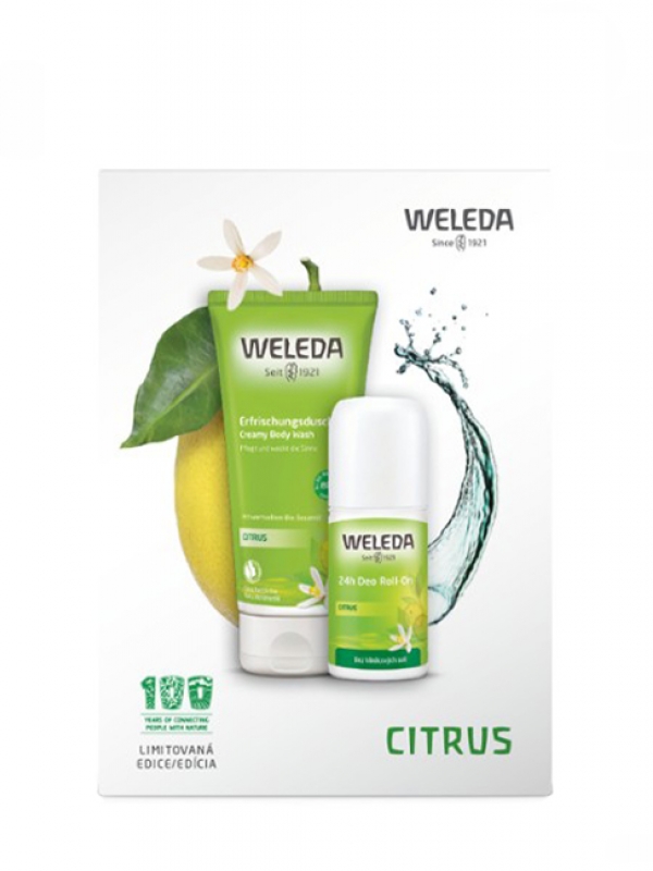 Citrusový set - sprchový gél + deodorant WELEDA 200 + 50 ml