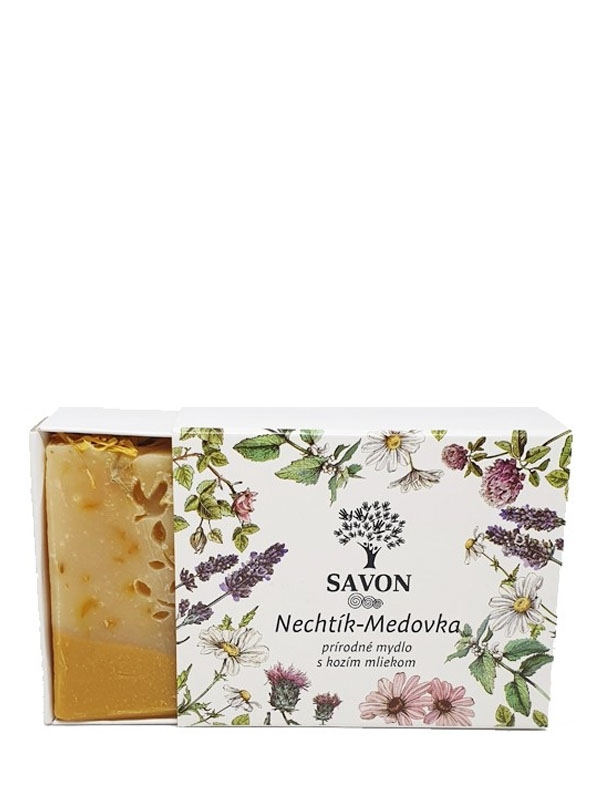 Prírodné mydlo s kozím mliekom - nechtík a medovka SAVON 100 g