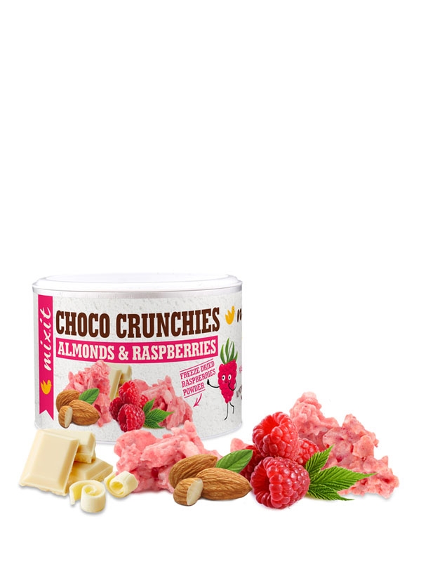 Crunchies-malinové-čokohrudky-s-mandľami-Mixit-140-g